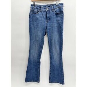 St John’s Bay Denim Bootcut Jeans Womens Size 10 Short Comfort Stretch Blue Pant